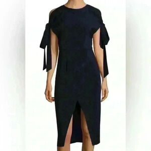 Keepsake The Label Navy Blue Cold Shoulder Divinity Dress Size Small
